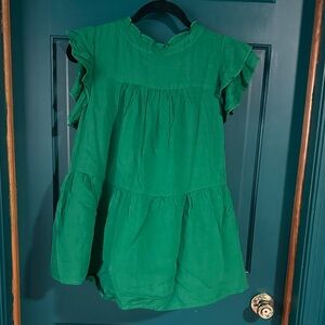 Green Ruffle Sleeve flowy shirt